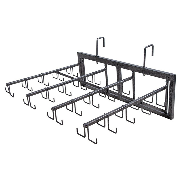 JH-Mech Sturdy Construction Swivel 40 Hook Bridle Rack High-Capacity Mountable Saddle Blanket Rack