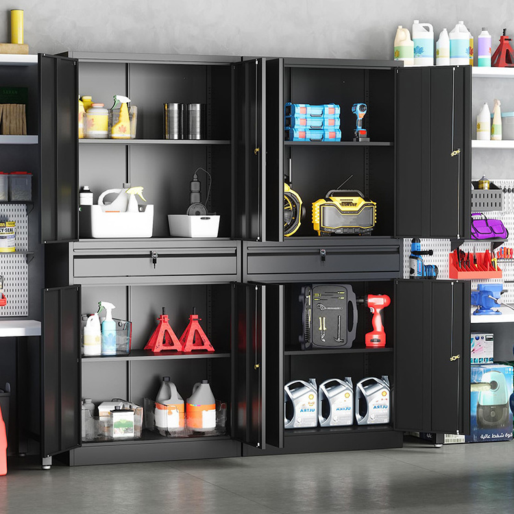 JH-Mech Sturdy and Durable Storage Adjustable Shelve Multipurpose Steel Tool Storage Cabinet With Drawers