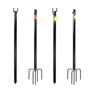 JH-Mech Ready Stock Outdoor Metal Pole for Light String in Garden 9.25 Feet Metal Light Pole with 5 Prongs Forked Bases