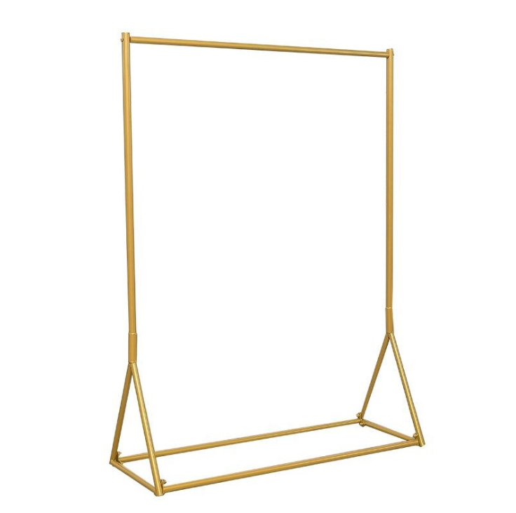 American And European Favorite Customized Golden stoving varnish Metal Simple House ware Coat Hanger Clothing Rolling Rack