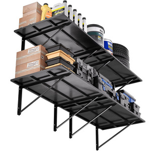 JH-Mech Individual 4 Panels Design Garage Shelving Units Durable Material Solid Steel Floating Shelves for Wall Storage