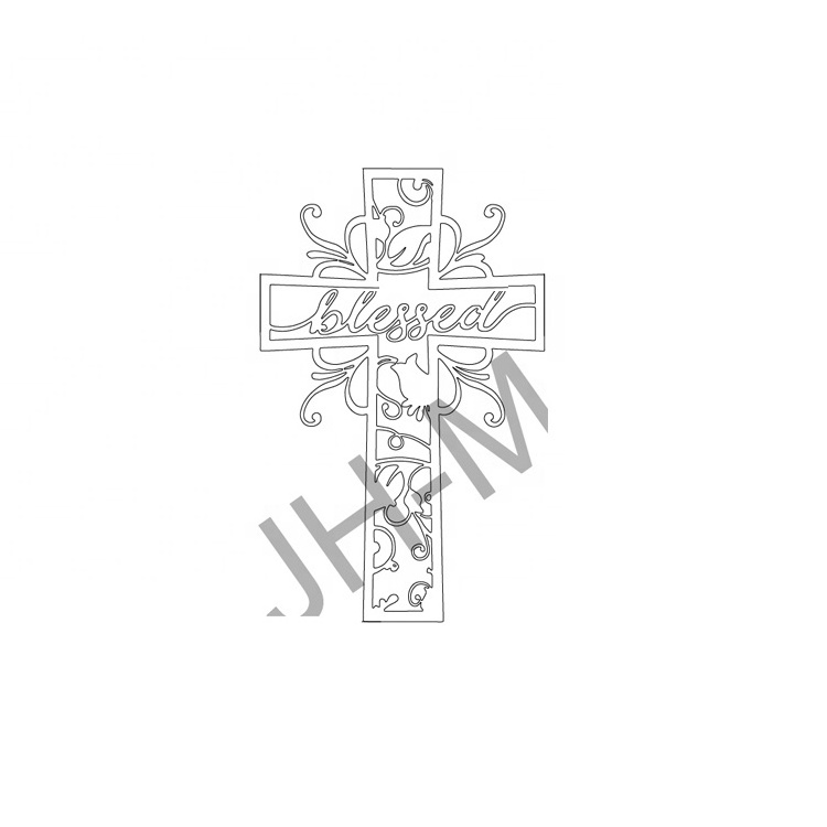 JH-Mech Christian Cross Home Decor Powder Coated Metal Wall Arts