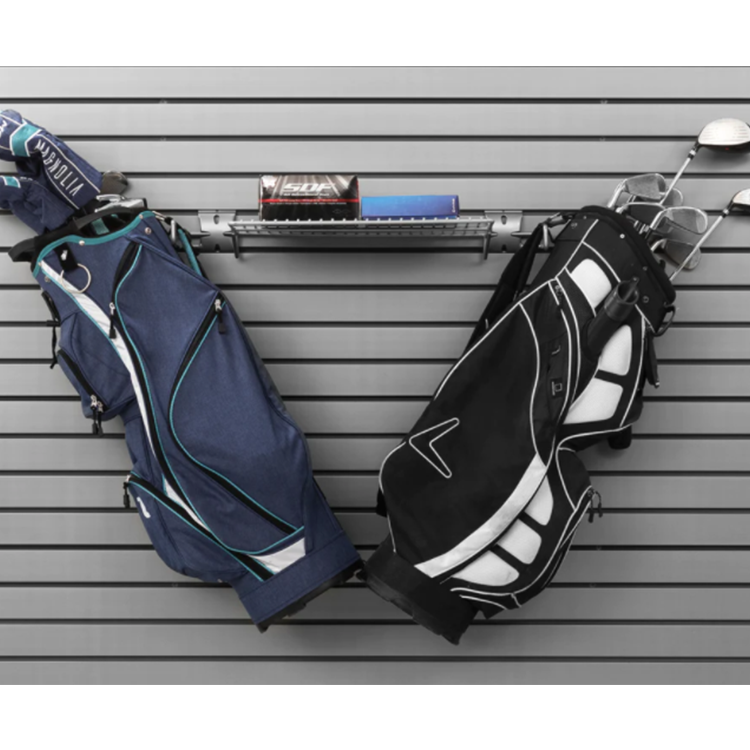 JH-Mech Garage Golf Hanging Extremely Save Zoom Double Rod Ironing Backplate Steel Wire Slatwall Shelves