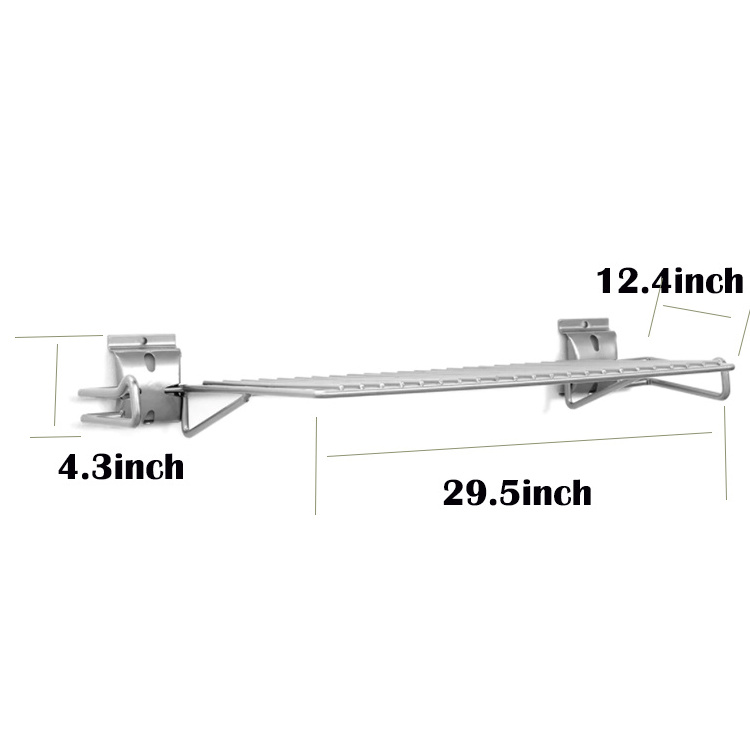 JH-Mech Garage Golf Hanging Extremely Save Zoom Double Rod Ironing Backplate Steel Wire Slatwall Shelves