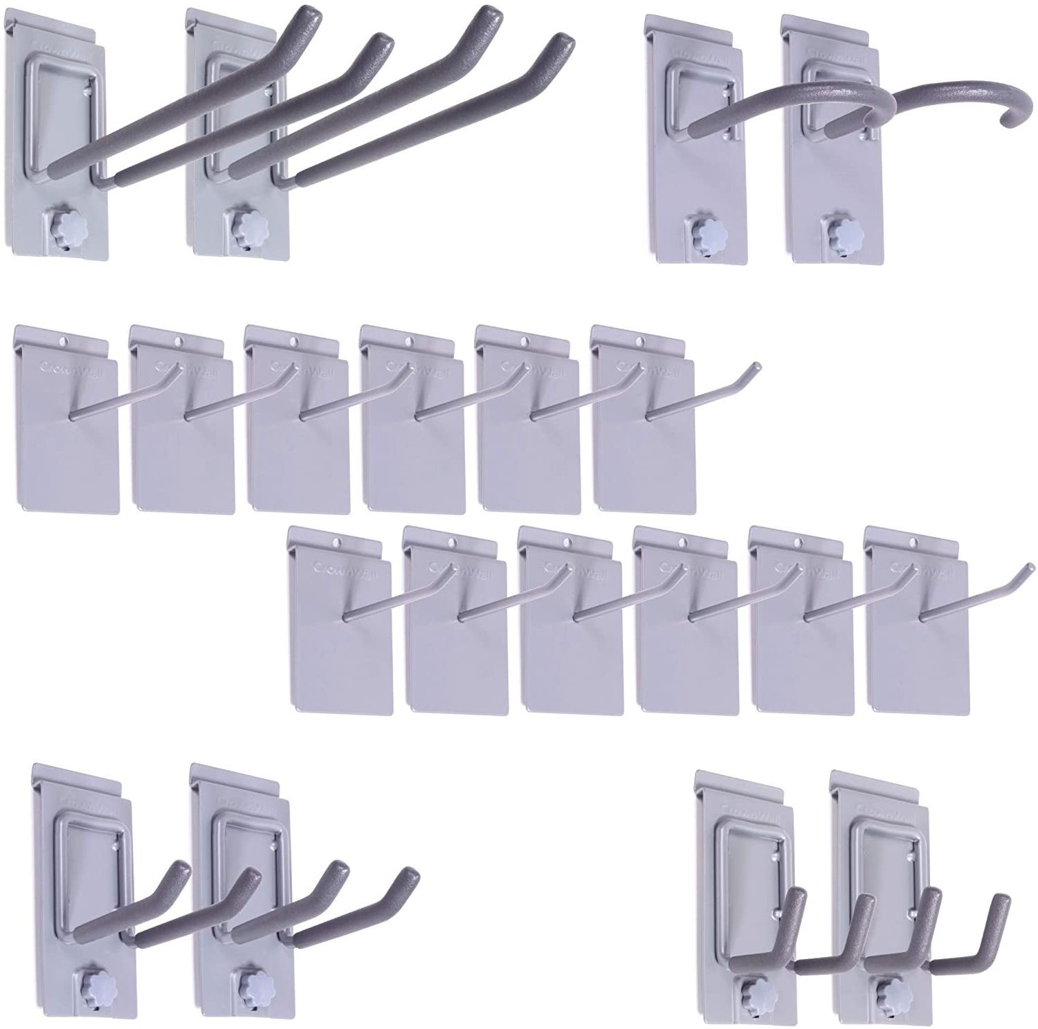 JH-Mech Alloy Steel Movable Modular Storage Wall Mounted Power Tools Backplates Organizing Shelves Locking Slatwall Hook