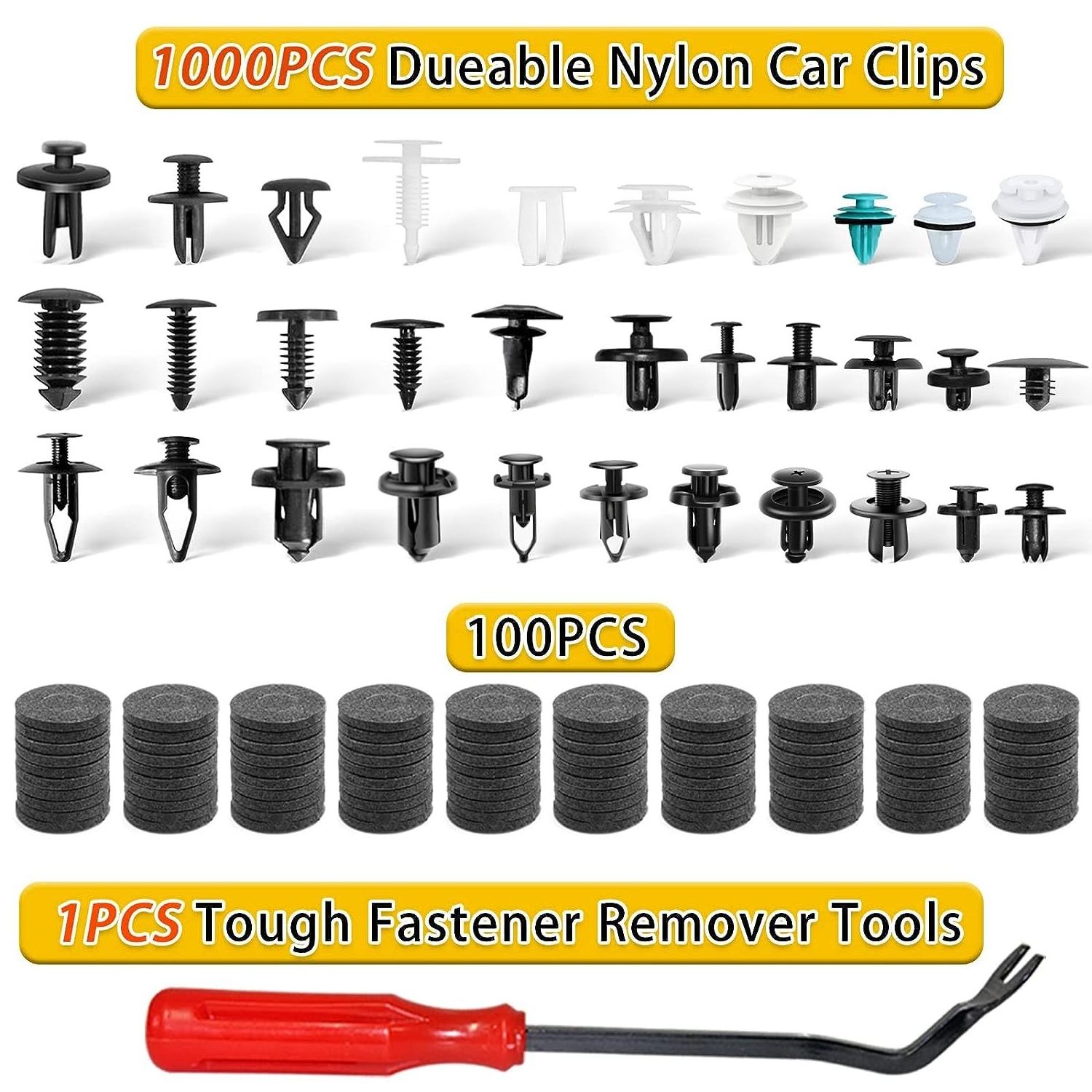 Hot Sale Durable Auto Push Pin Nylon Rivet Kit Car Retainer Clips Plastic Fasteners