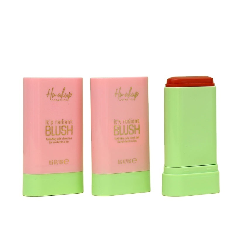 Blush Stick for Cheeks and Lips Tint, Cream Blush Beauty Stick, Glow Moisturizer Waterproof Natural Nude Makeup Solid Beauty Blu