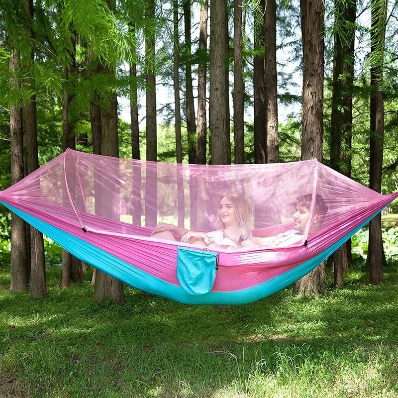 Hot Selling Outdoor Camping Travel Portable Automatic Quick-opening Anti-Mosquito  Hammock camping equipment