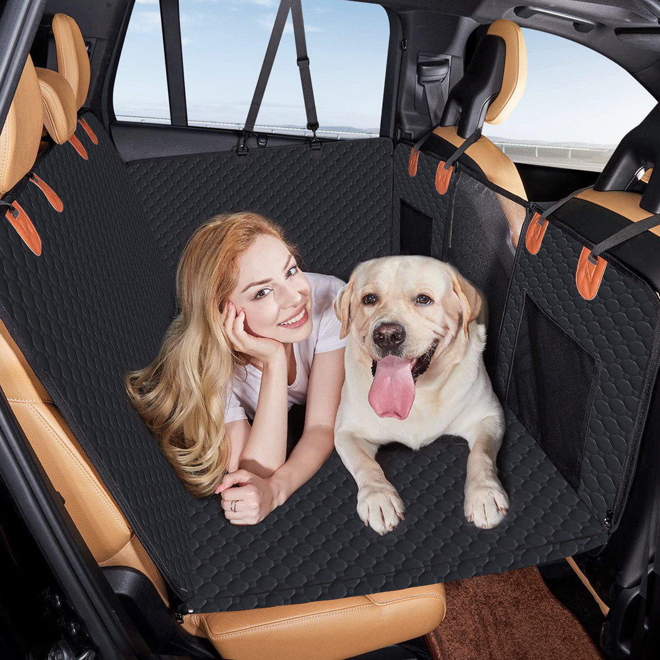 New Hot Sell Luxury Pet Dog Car Seat Cover Air Mattress Car SUV Truck Extra Padded Back Seat Extender Dog Hammock for car