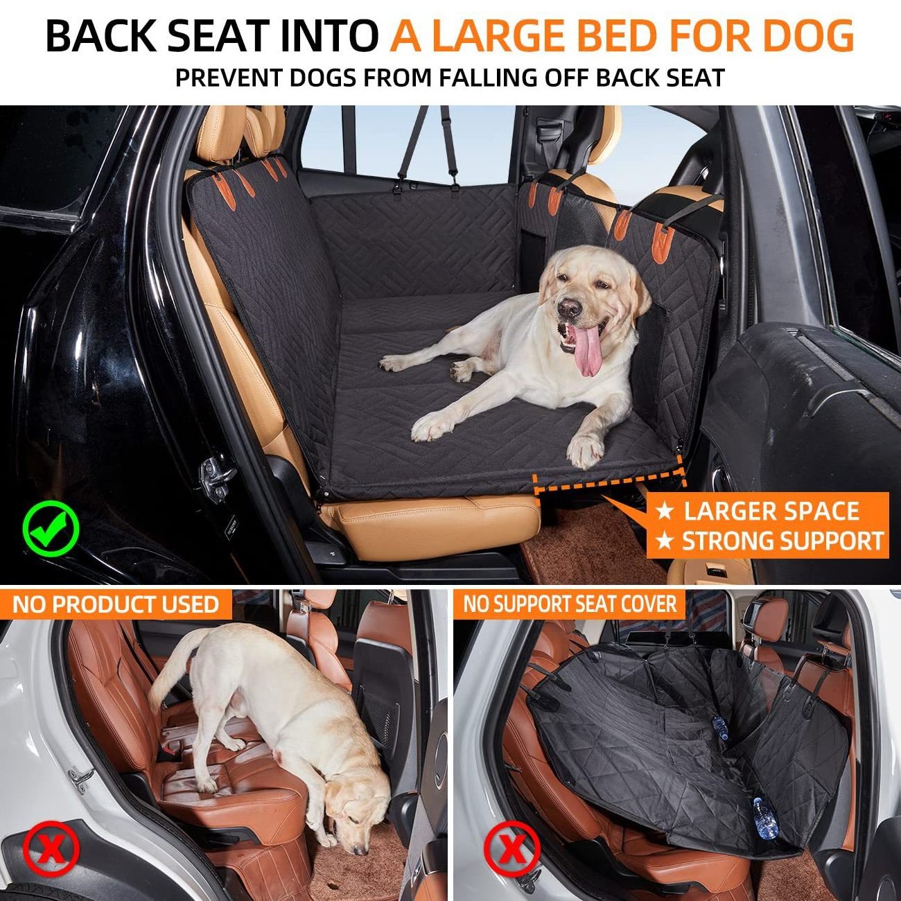 New Hot Sell Luxury Pet Dog Car Seat Cover Air Mattress Car SUV Truck Extra Padded Back Seat Extender Dog Hammock for car