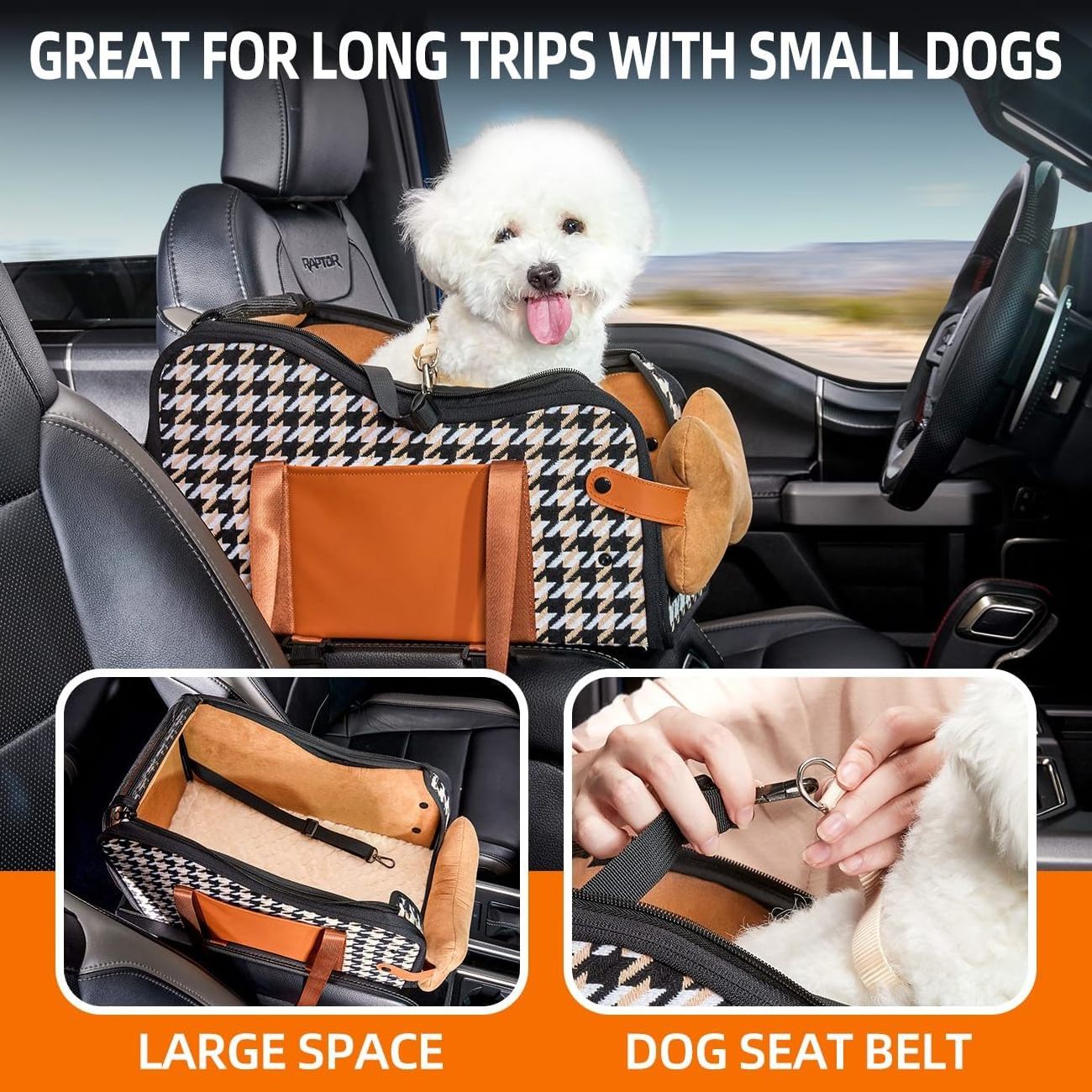 Factory cheap wholesale Pet Car Seat For Dogs ,Travel Dog Pet Booster Seat Puppy Auto Car Center Console Dog Car Seat