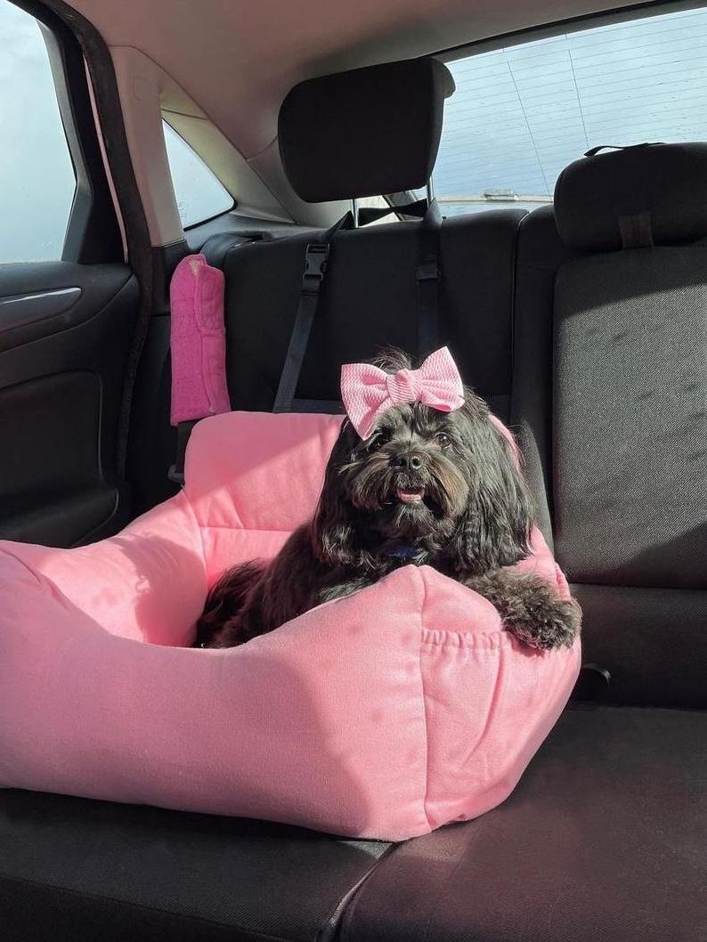 Detachable Portable Dog Car Travel Carrier Bed Soft Dog Booster Seat Dog Car Seat  For Front Seat