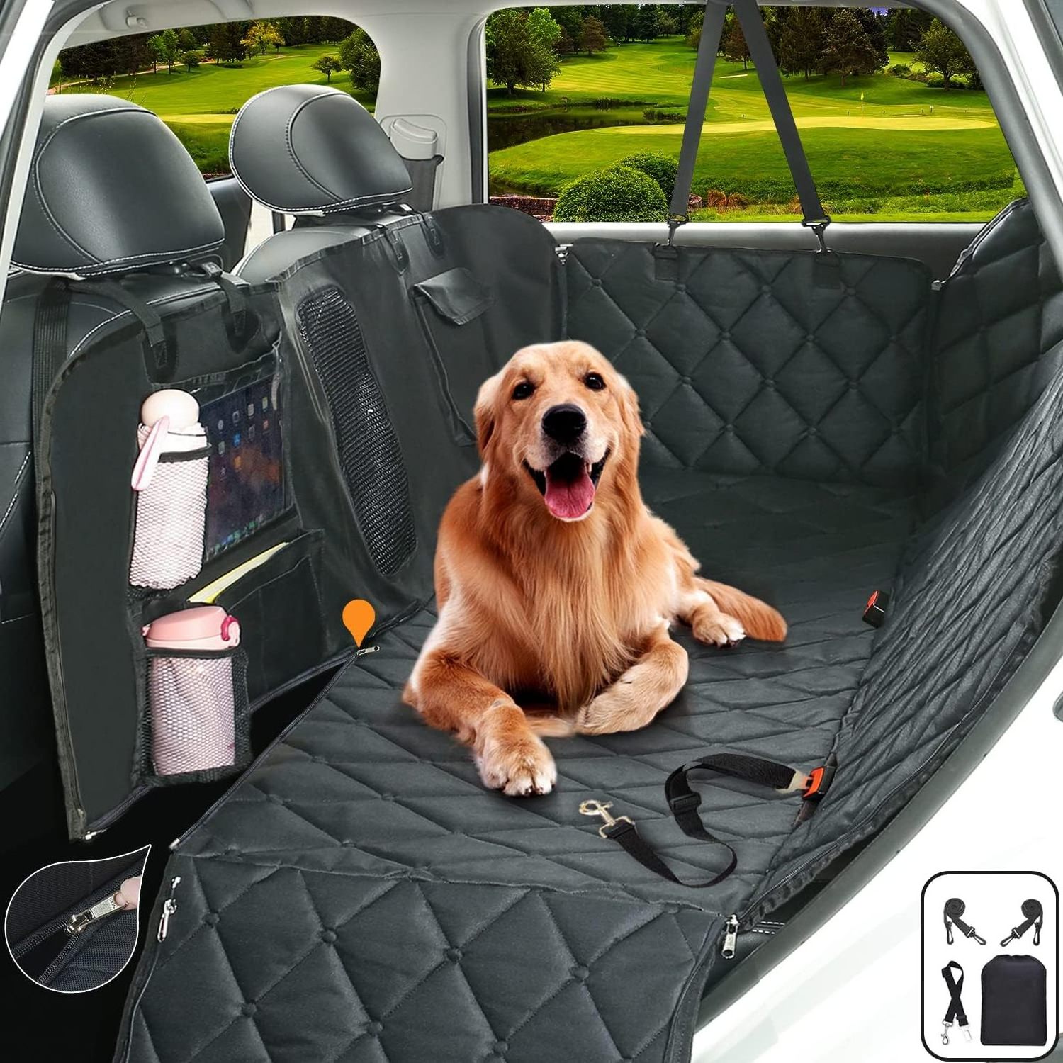 Wholesale Custom dog Car Seat Cover Wear-resistant Durable Non-stained Hair Waterproof Pet Back Seat Extender for dog