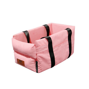 Cheap Travel Comfortable Safety Removable dog Car Seat Car Armrest Box Car Central Control cat Dog Kennel Pet Booster Seat