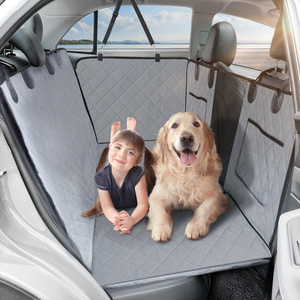 Hot selling Waterproof Back Seat Extender with Mesh Window and Storage Pocket Dog Car Hammock,Dog Car Seat Cover for Back Seat