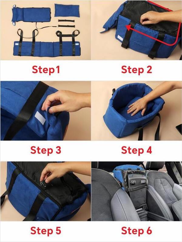 Cheap Travel Comfortable Safety Removable dog Car Seat Car Armrest Box Car Central Control cat Dog Kennel Pet Booster Seat