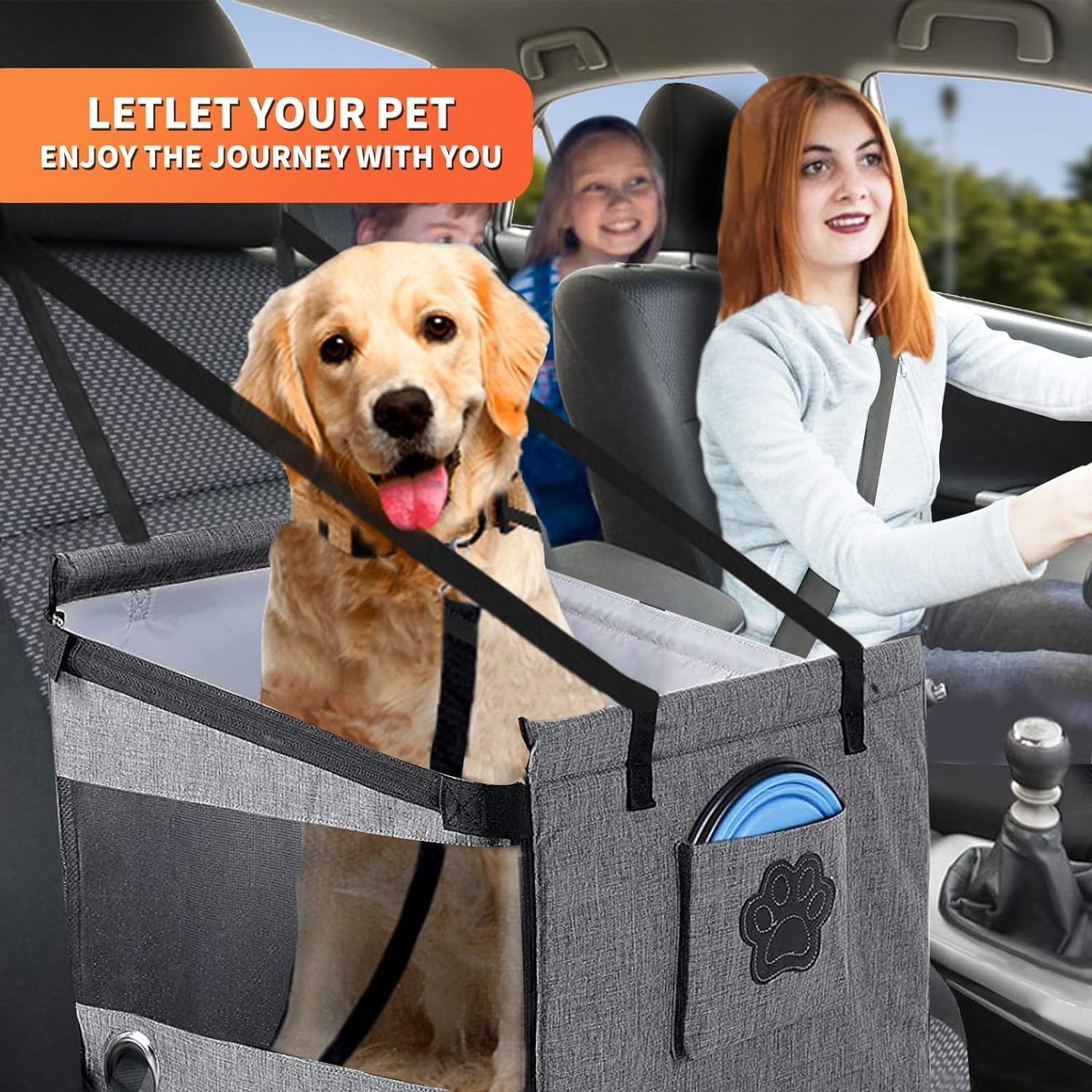 Amazon Hot Selling Wholesale Manufacturer  Pet Dog Car Seat Cover Puppy Front Portable Dog car seat for Medium Dogs