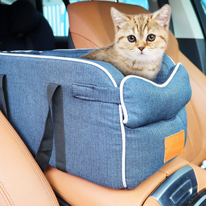 Portable Pet Cat Dog Car Seat Central Control Booster Seat Soft Durable Travel Deluxe Interactive Pet car seat cover