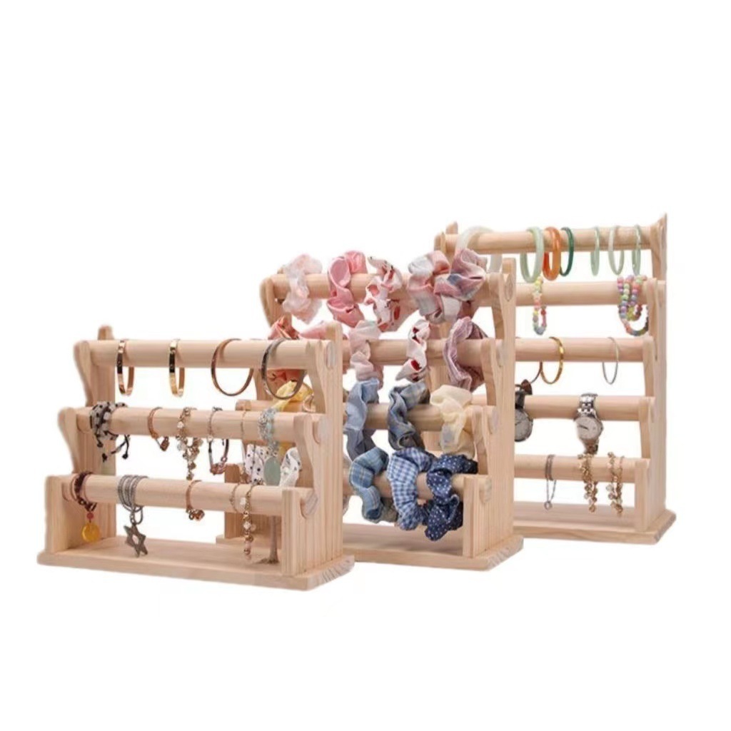 Factory Wholesale Detachable 3/4 /5 Layer Wooden Jewelry Display Rack