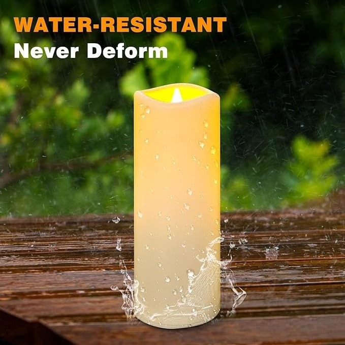 2023 New Coming Plastic Material LED Candles Pillar LED Velas Church Temple Home Decoration Led Swing Candle