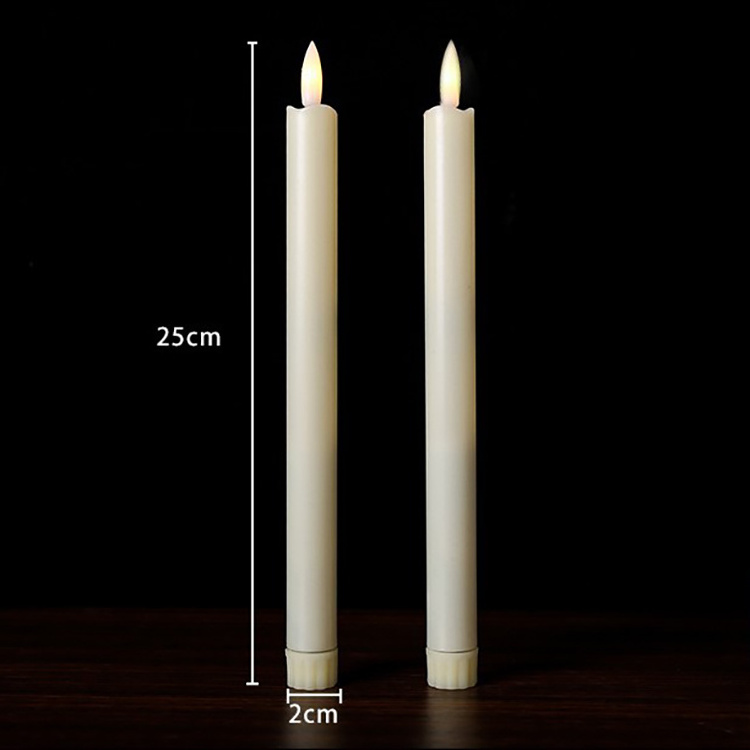 Manufacturer Tea Lights LED Remote Halloween Taper Candles White Color Flameless Pillar Candles AAA Battery LED Candles