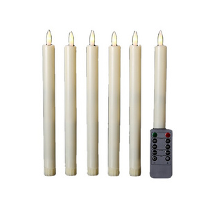 Manufacturer Tea Lights LED Remote Halloween Taper Candles White Color Flameless Pillar Candles AAA Battery LED Candles