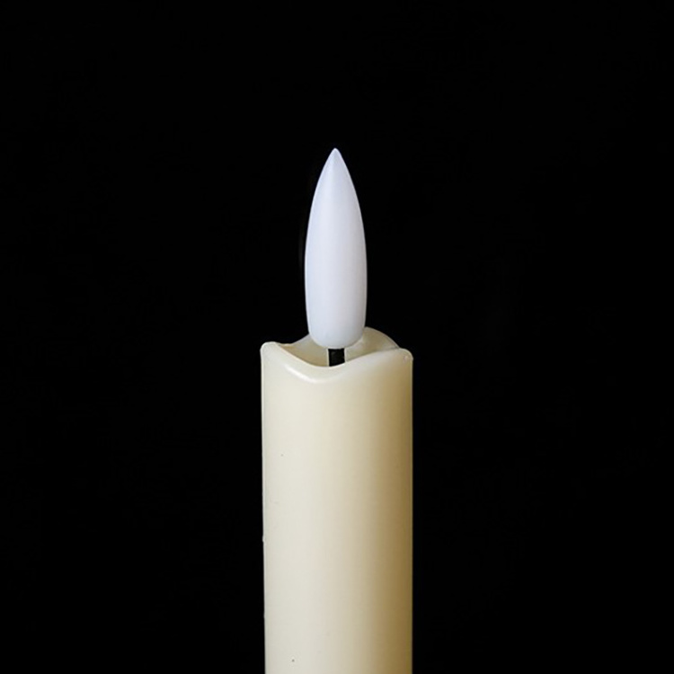 Manufacturer Tea Lights LED Remote Halloween Taper Candles White Color Flameless Pillar Candles AAA Battery LED Candles