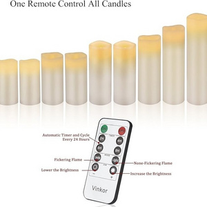 Remote Control Flameless Candles With Remote Electronic Candle Light LED Night Light For Birthday Wedding Living Room Decoration