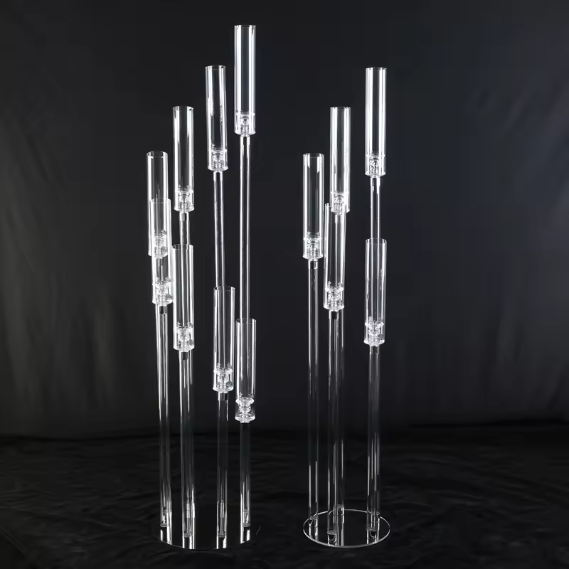 Manufacturer New Modern Acrylic Candle Holder Wedding Candlestick Holders  Wedding Decoration Table Centerpiece