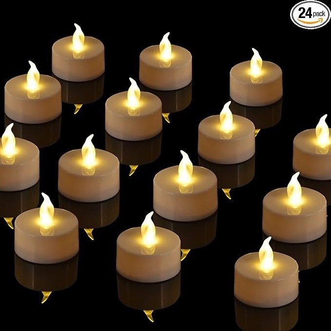 Wholesale Romantic Tea Lights LED Battery Flameless Candles with Flickering Flashing Christmas Candle 3d Real Flame Plastic