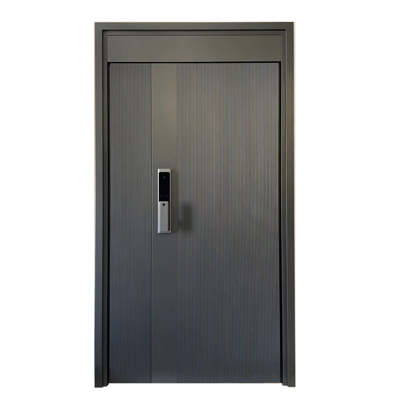 American Style aluminum fluorocarbon paint exterior security entry doors for houses apartment