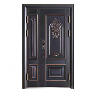 Turkey exterior security Zinc Alloy front entry door for houses windproof OEM in stock