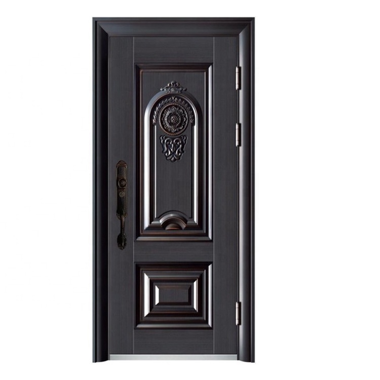 Turkey exterior security Zinc Alloy front entry door for houses windproof OEM in stock