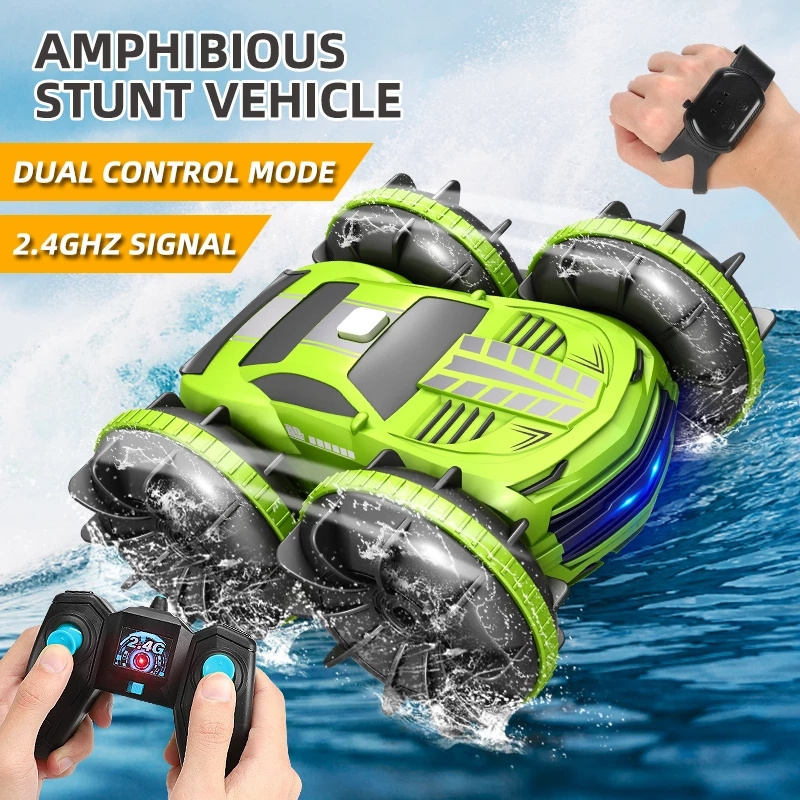 2.4GHZ RC Car Remote Control Waterproof Radio Controlled Stunt Car 4WD Vehicle All Terrain Beach Toys