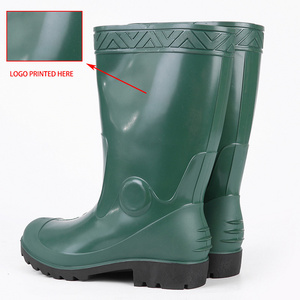 Popular Working Long Pvc Rain Boots Gum Boots Factory Waterproof Rain Boots Cheap Wellies