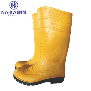 2022  Fist Item  From  15 Years OEM ODM Factory Selling PVC Steel Toe Steel Plate Safety Rain Boot Tall