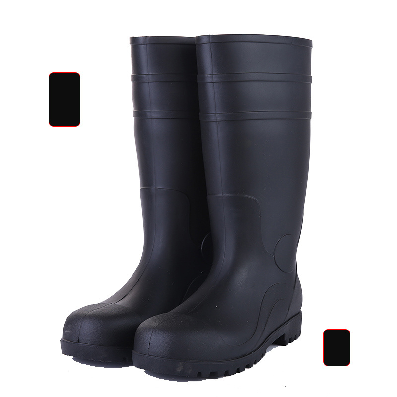 Quality Steel Toe And Sole Anti Slippery  Waterproof Rain Boots Man