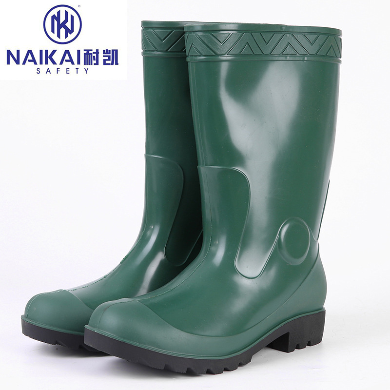 Popular Working Long Pvc Rain Boots Gum Boots Factory Waterproof Rain Boots Cheap Wellies