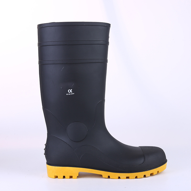 Construction Rainy Shoes Custom Design Waterproof Steel Toe midsole Safety PVC  Rain Boots For Women PVC