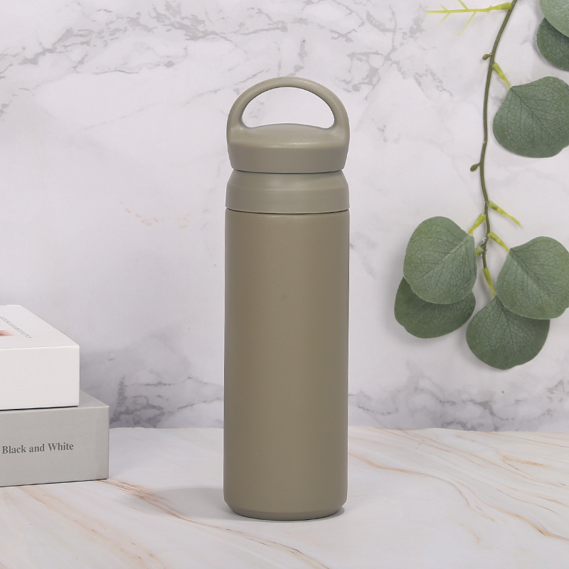 350/500ml Couple Student Portable Fashion Vacuum double wall 304 Stainless Steel Cup Grain Cover Thermos Vacuum Flask