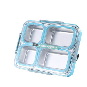 Custom Logo Portable Leakproof Stainless Steel Bento Lunch Box