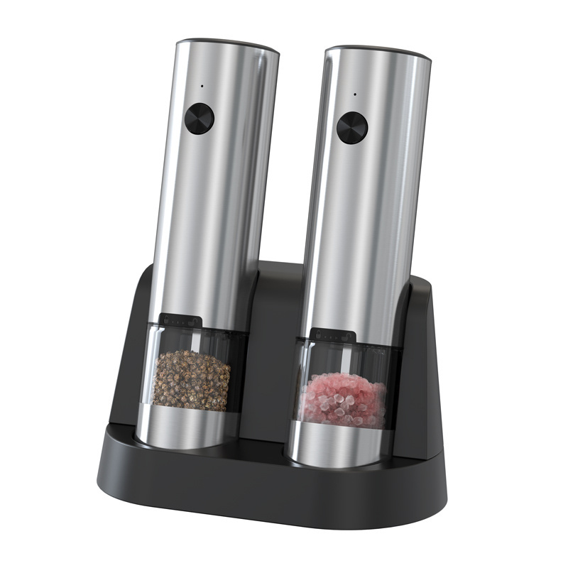 2023 NEW lithium Battery Rechargeable Electric Gravity Salt and Pepper Grinder sets