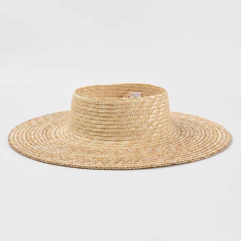 Hawaii Honolulu Summer Natural Langya Bulrush Straw Stripe Open Top Crown Crownless Handmade Luxury Straw Hat