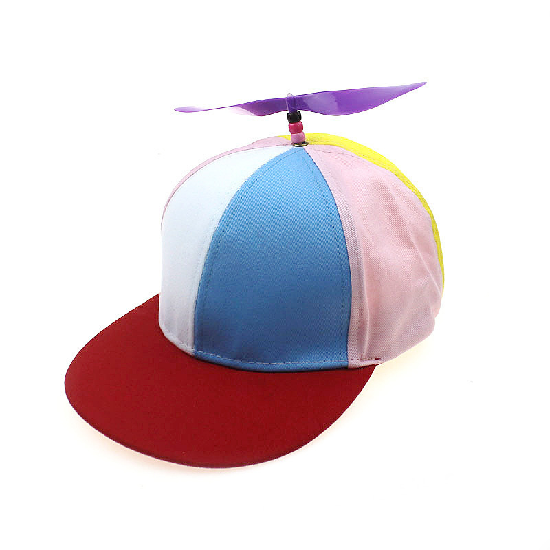 Parent Cap DIY Detachable European And American Creative Windmill Aircraft Cap Propeller Bamboo Dragonfly Children's Hat