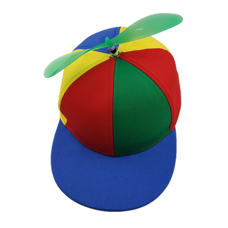 Parent Cap DIY Detachable European And American Creative Windmill Aircraft Cap Propeller Bamboo Dragonfly Children's Hat