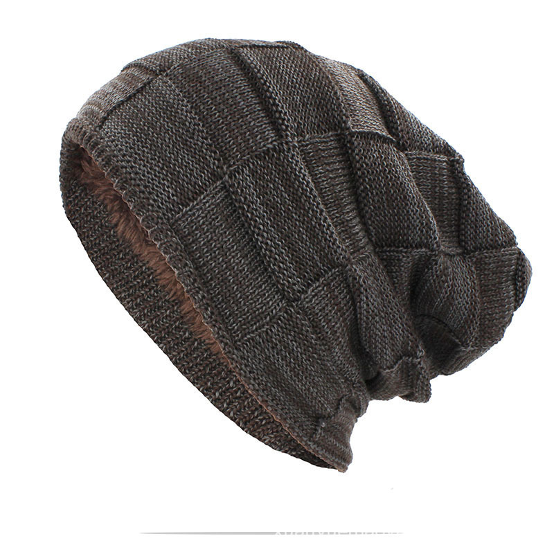 Wholesale Winter 2023 Warm Soft Fleece Lined Acrylic Knit Jumbo Skull Rasta Cap Baggy Slouchy Beanie Hats for Men