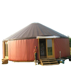 steel frame yurt tent wooden yurts Ger wood Yurts For Sale With Track