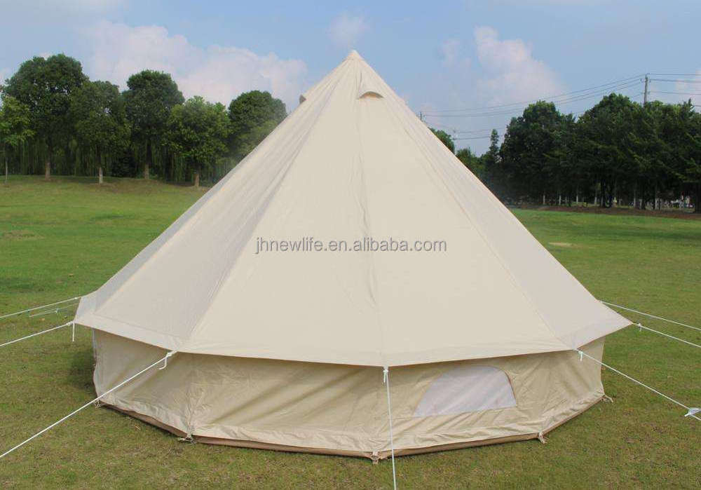 Send inquiry get gift with 3m 4m 5m 6m 7m safari glamping waterproof oxford and canvas bell yurt tent