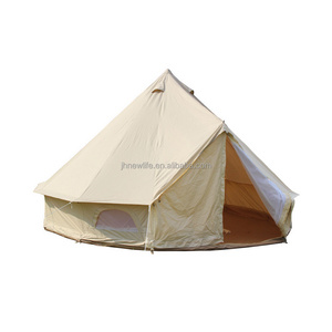 Send inquiry get gift with 3m 4m 5m 6m 7m safari glamping waterproof oxford and canvas bell yurt tent