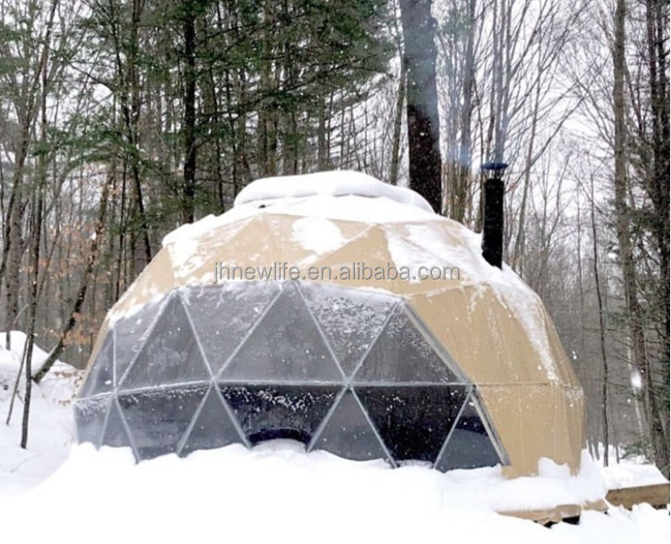 4 Seasons clear pvc luxury party house igloo tent outdoor transparent garden geodesic dome tent 10m 12m  inflatable tent